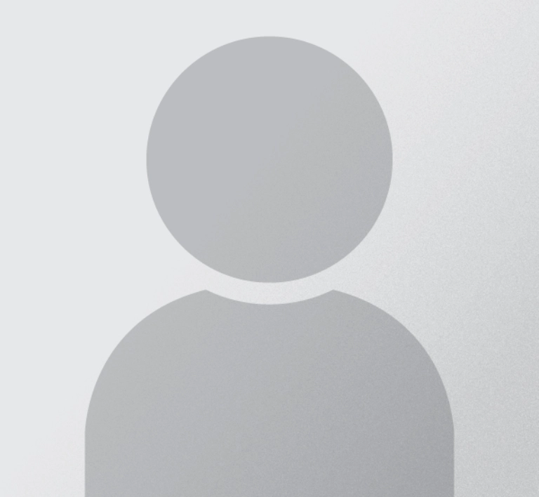 Default user profile silhouette on gray background.